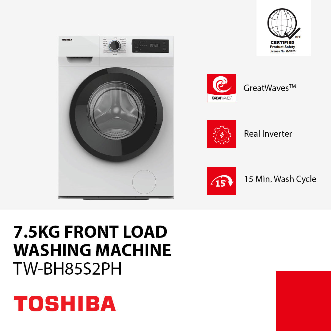 Toshiba 7.5 kg Inverter Front Load Washing Machine