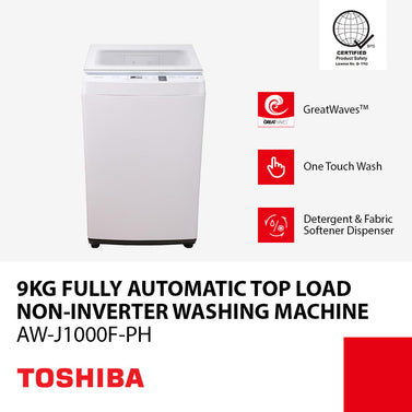 Great Value Matters Toshiba 9kg Top Load Washing Machine – Non Inverter