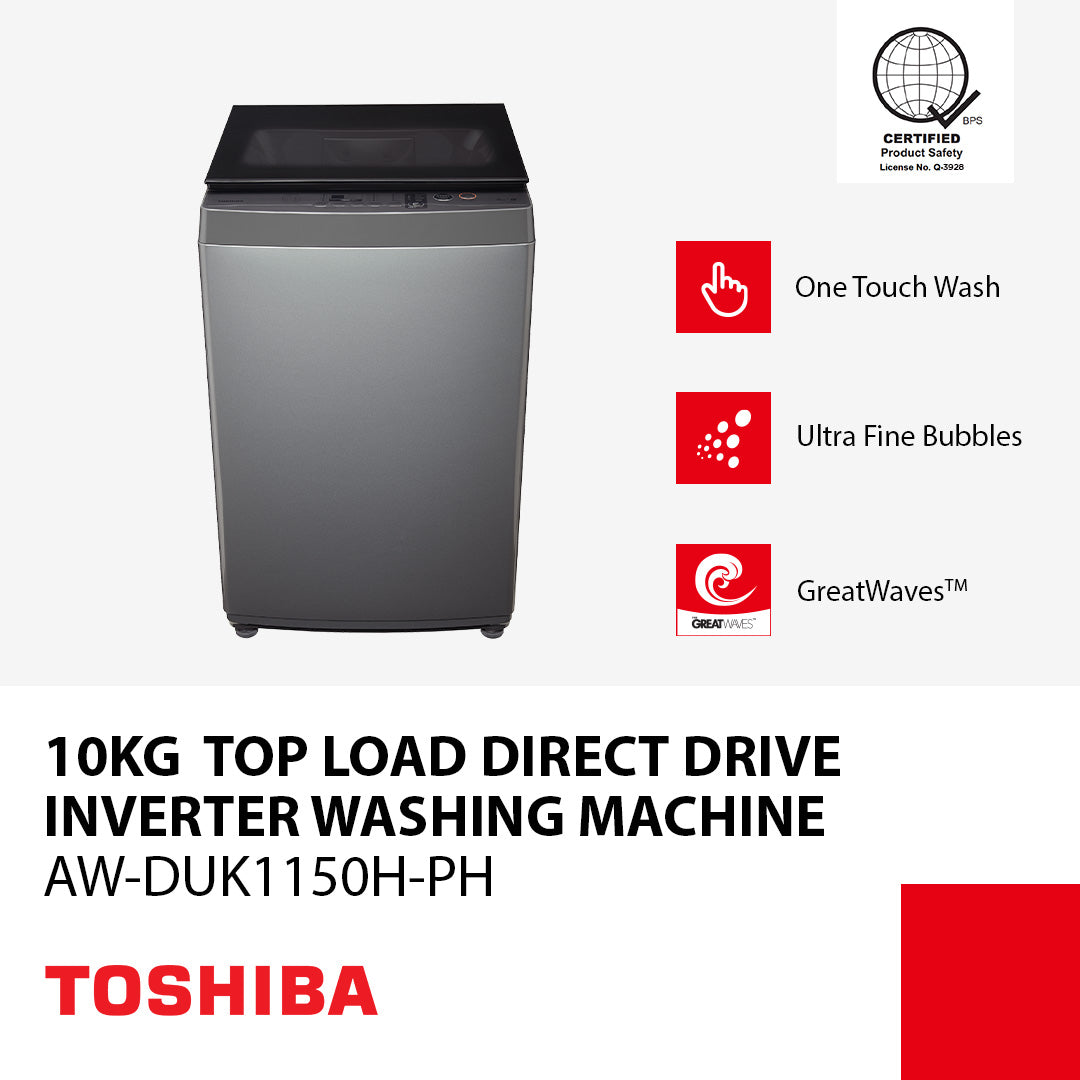 Toshiba 10.5kg Inverter Fully Automatic Topload Washing Machine