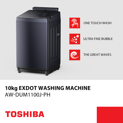 Toshiba 10kg Top Load Direct Drive Inverter AW-DUM1100J-PH