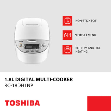 Great Value Matters Toshiba 1.8L Digital Multi Cooker