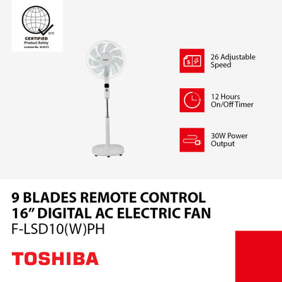 Toshiba Remote Control 16 Inches Digital DC Stand fan