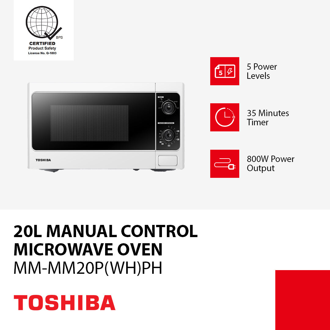 Toshiba 20L Manual Microwave Oven