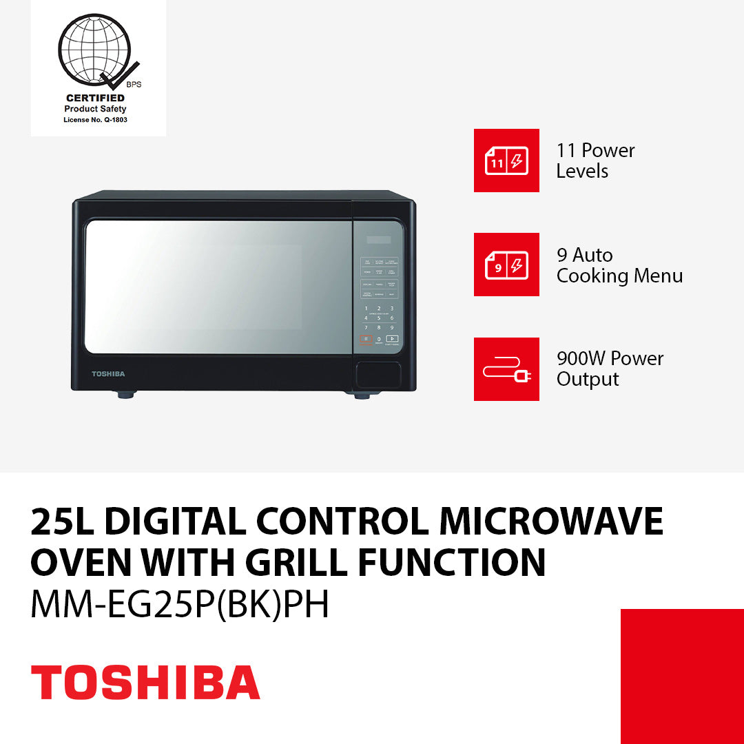 Toshiba 25L Digital Control with Grill Function Microwave Oven