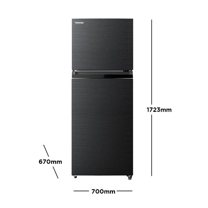 Toshiba Two Door 16 cu ft Top Mount Freezer No Frost Refrigerator