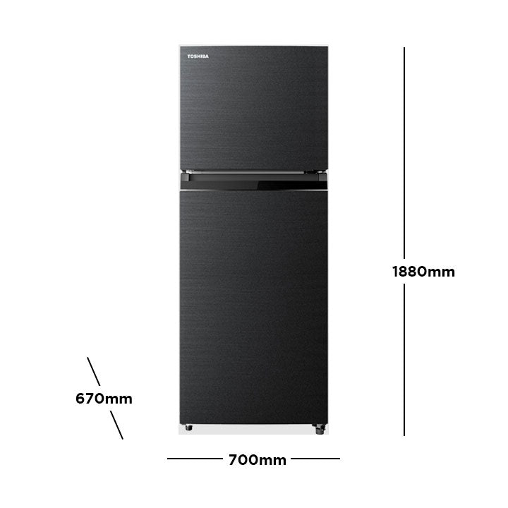 Toshiba Two Door 18 cu ft Top Mount Freezer No Frost Refrigerator