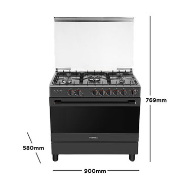 Toshiba 90cm Gray Gas Range